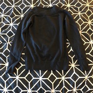 Wool sweater with interesting neckline